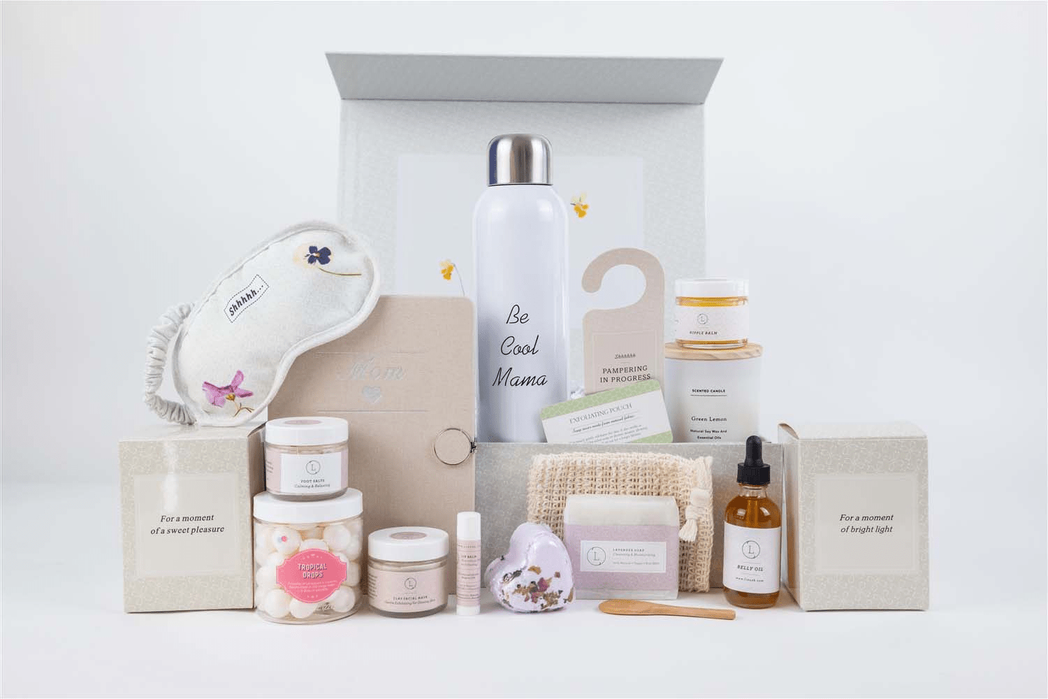 New Mom Gift Box Deluxe | Natural Postpartum Self - Care Set - GNS Beauty & Personal Care