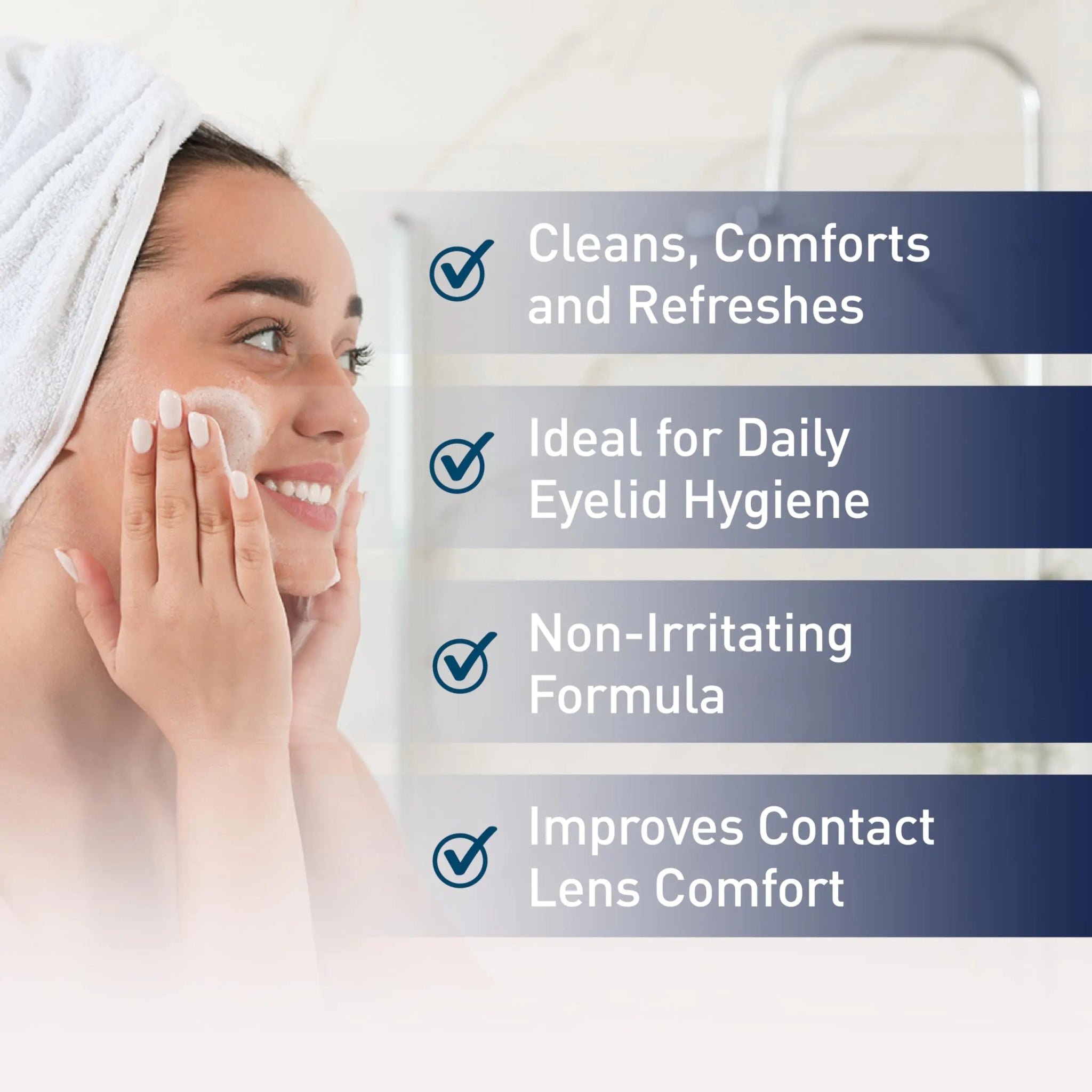 OCuSOFT Foaming Eyelid Cleanser for Sensitive Eyes - Gentle Oil, Dust, and Makeup Removal - 1.68 fl oz - GNS Beauty & Personal Care