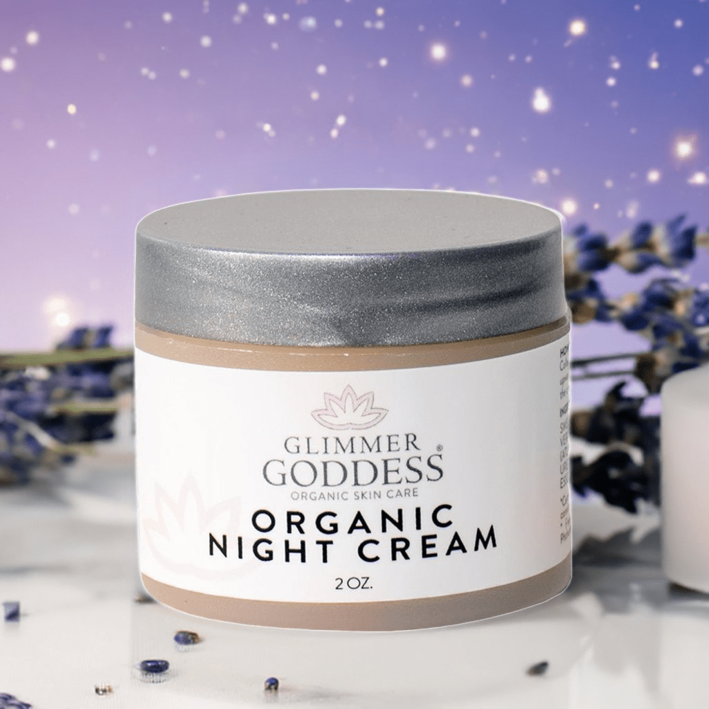 Organic Anti Aging Night Cream by Glimmer Goddess for Firm, Hydrated Skin - GNS Beauty & Personal Care