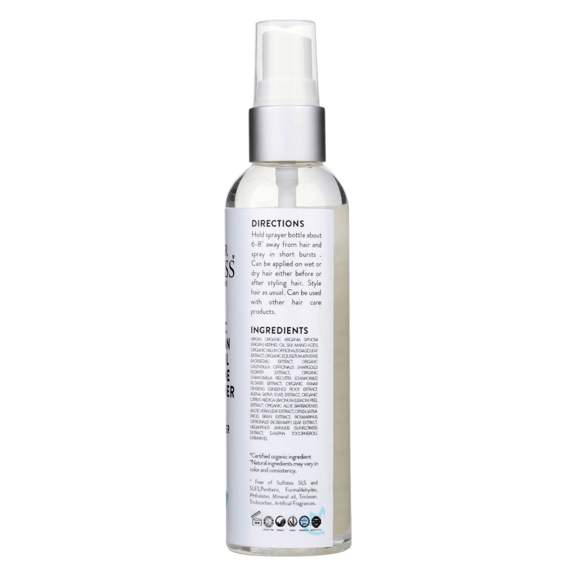 Organic Argan Oil Hair Shine Spray by Glimmer Goddess – Lightweight Gloss, Frizz Control, 4 oz - GNS Beauty & Personal Care