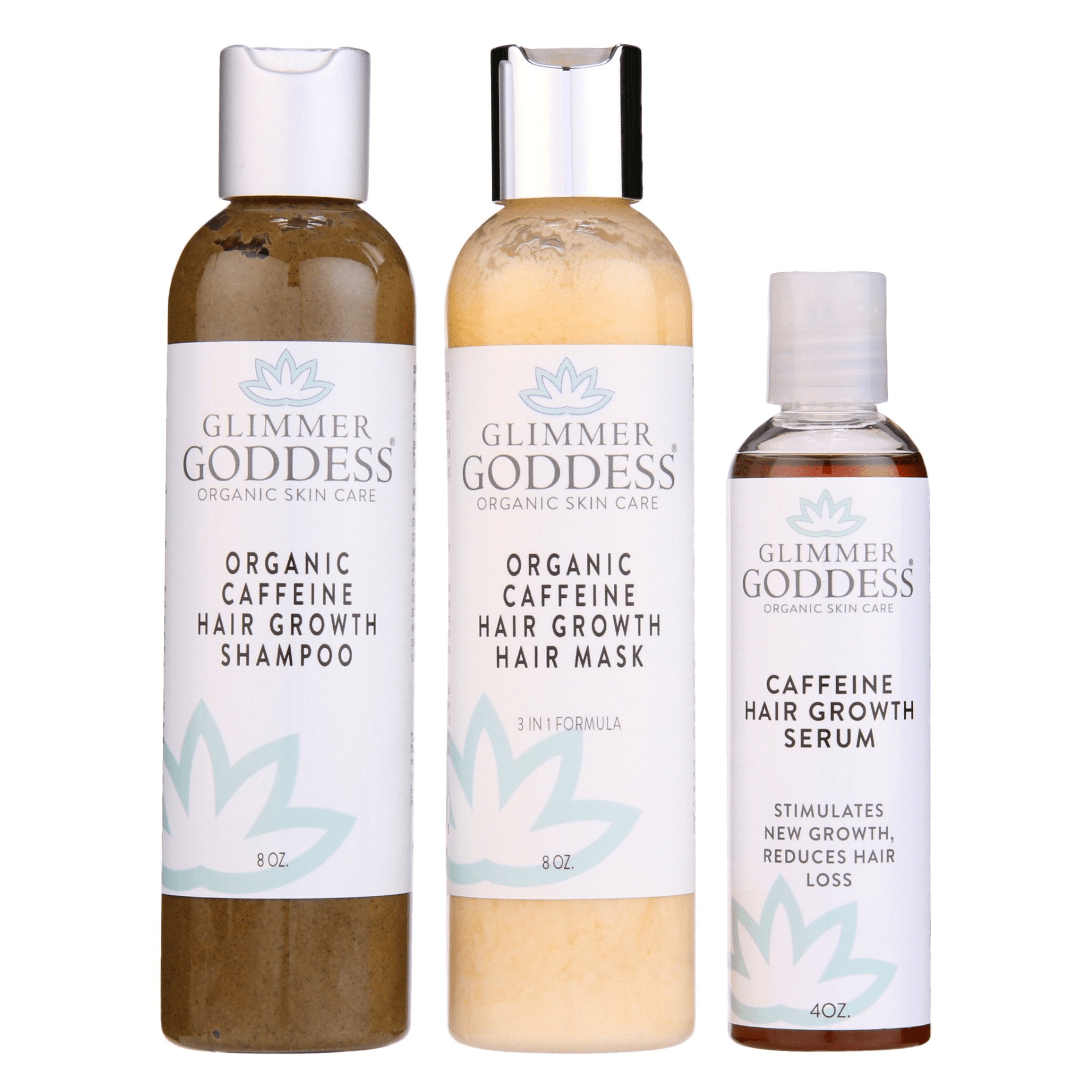 Organic Caffeine Hair Growth Set by Glimmer Goddess | Cruelty - Free Trio - GNS Beauty & Personal Care
