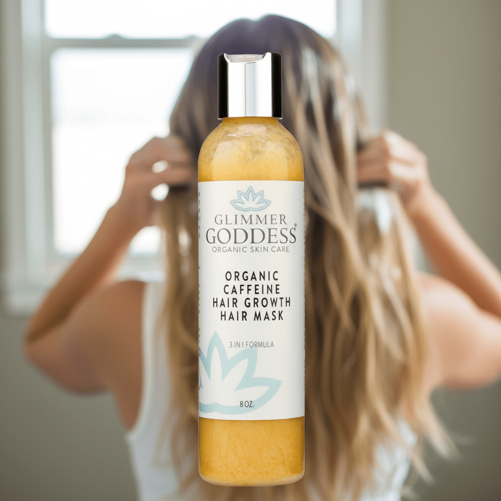 Organic Caffeine Hair Mask with Rosemary & Peppermint by Glimmer Goddess - GNS Beauty & Personal Care