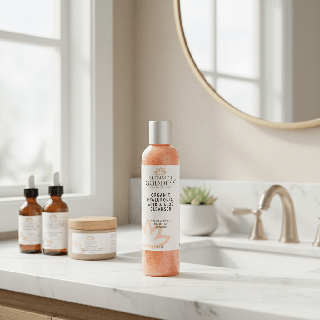 Organic Hyaluronic Acid Cleanser with Aloe & Jojoba by Glimmer Goddess - GNS Beauty & Personal Care