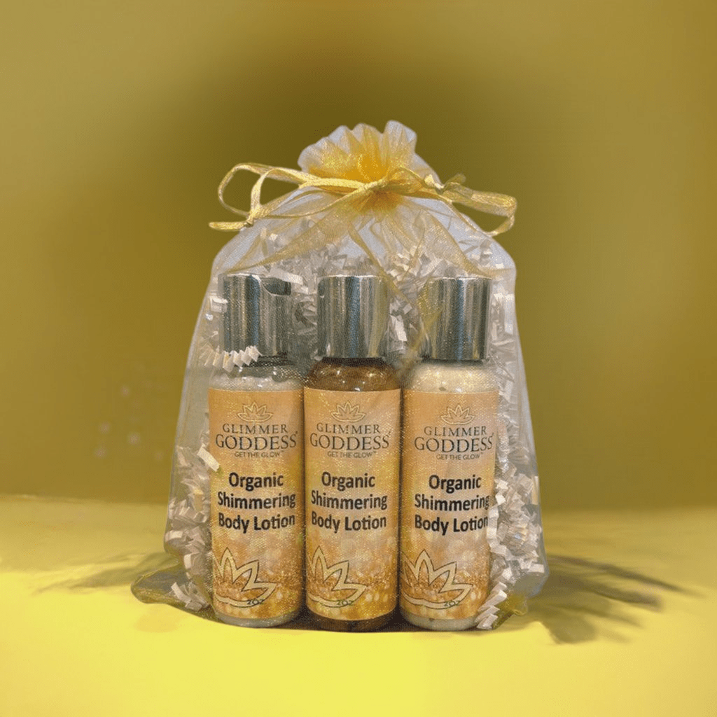 Organic Shimmer Body Lotion Mini Gift Set (Travel 2 oz x3) - GNS Beauty & Personal Care