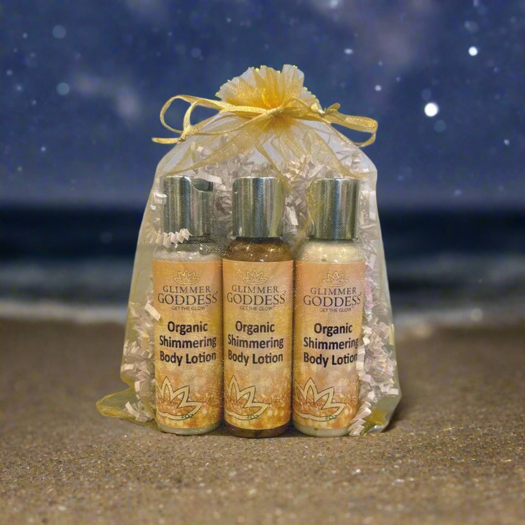 Organic Shimmer Body Lotion Travel Size Gift Set - GNS Beauty & Personal Care