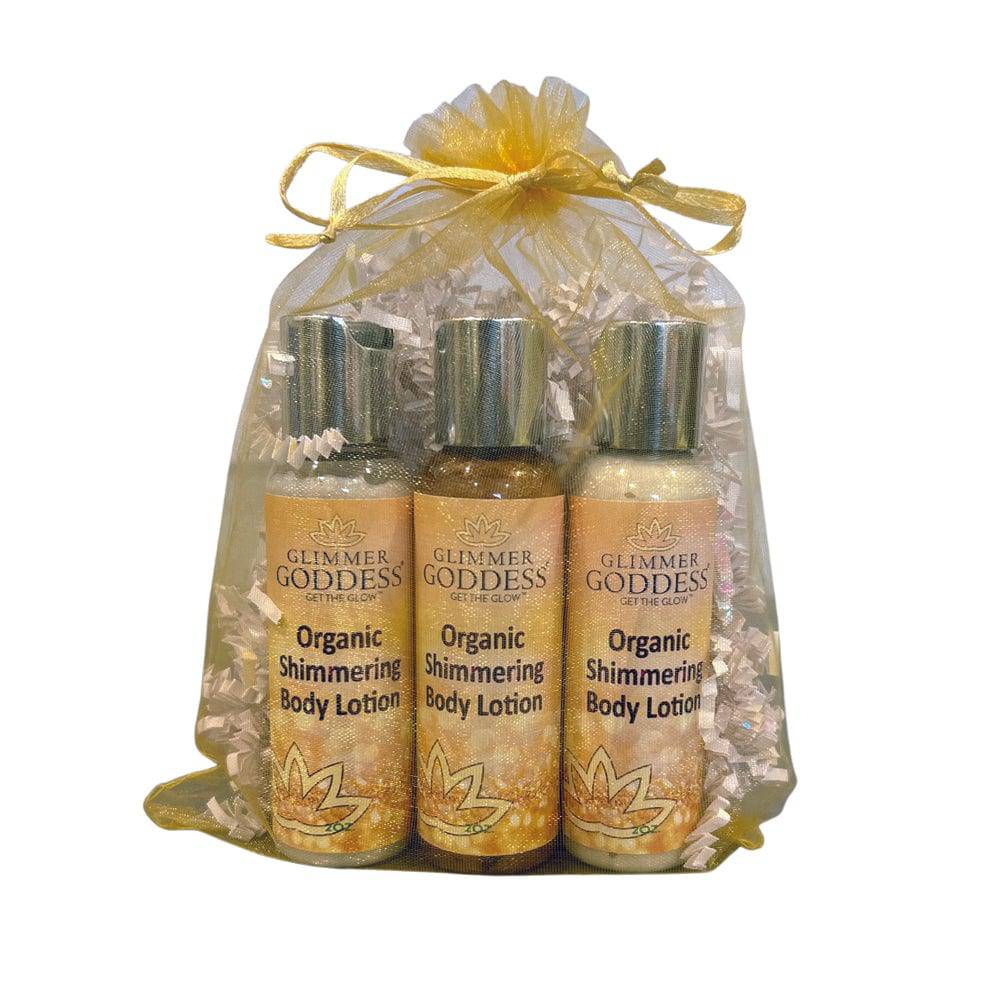 Organic Shimmer Body Lotion Travel Size Gift Set - GNS Beauty & Personal Care