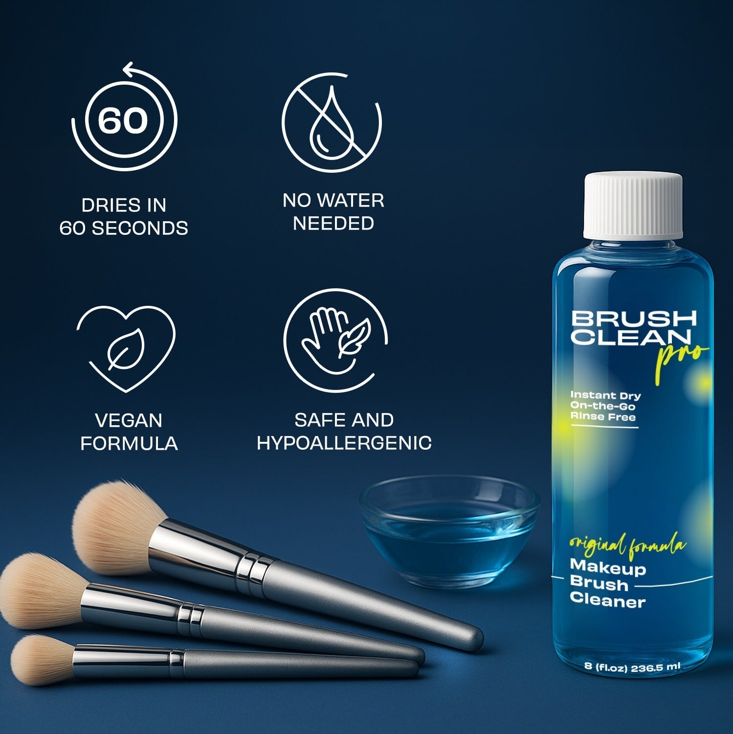 Original Makeup Brush Cleaner – No - Rinse, Quick - Dry, Deep Clean - GNS Beauty & Personal Care