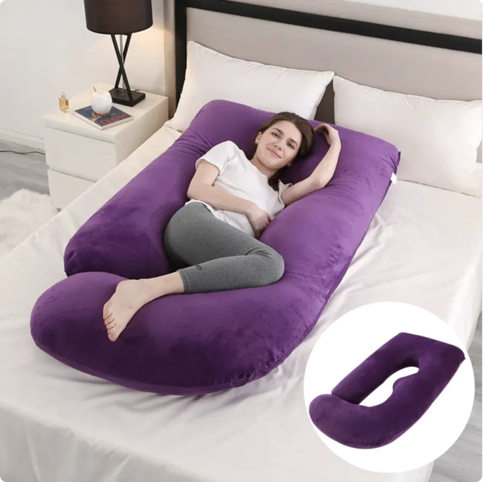 Ultimate J-Shaped Pregnancy Pillow for Comfort & Support