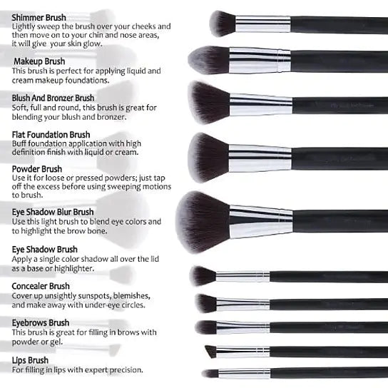 Luxury 10-Piece Makeup Brush Set