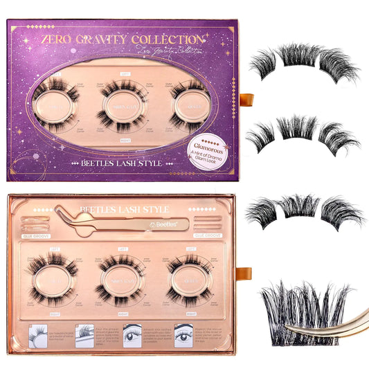 Beetles Easy Lashes Trio Lash Clusters - Super Natural Wispy Lashes