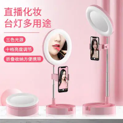 Portable LED Ring Light with 360° Phone Holder and Adjustable Lighting - GNS Beauty & Personal Care