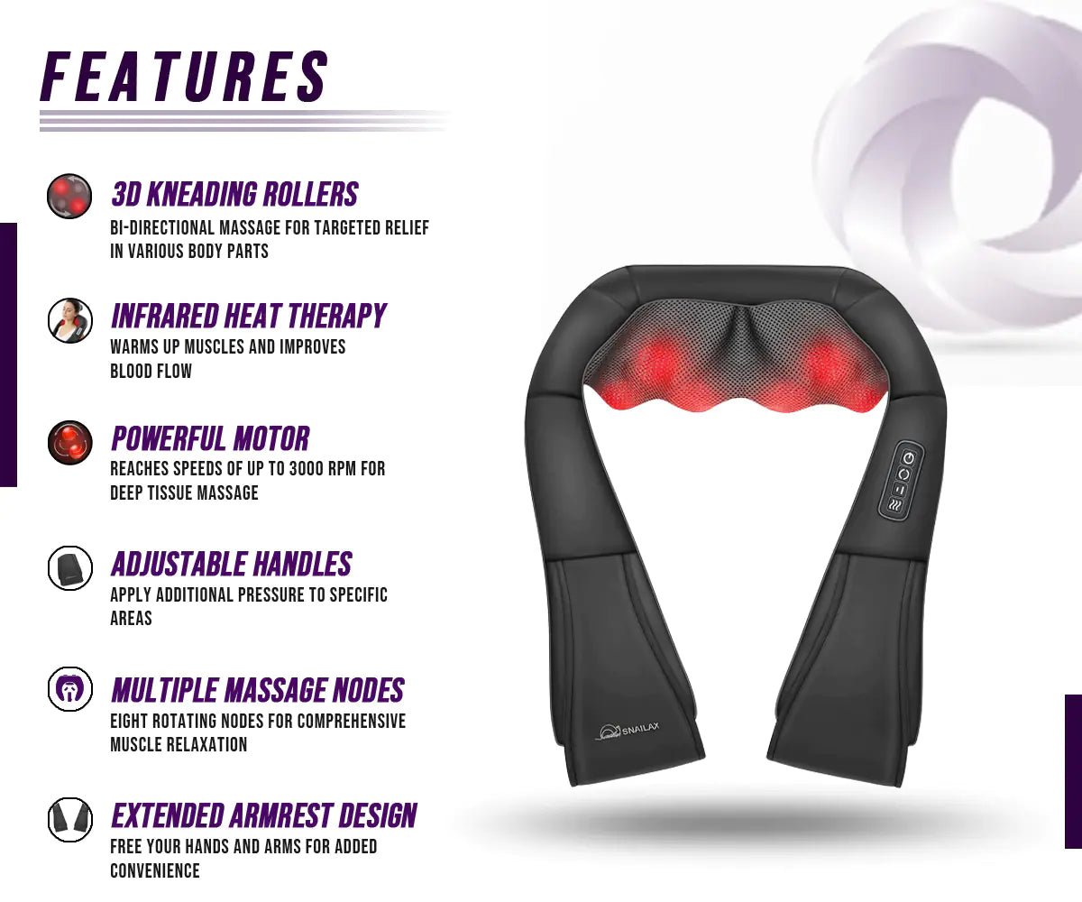 Premium Neck and Shoulder Massager with Infrared Heat Therapy - GNS Beauty & Personal Care