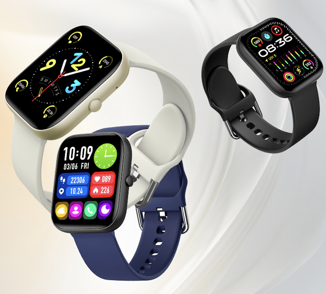 PRO FIT SOLO IP67 Waterproof Smartwatch, 1.69" OLED, Health & Fitness Tracker - GNS Beauty & Personal Care