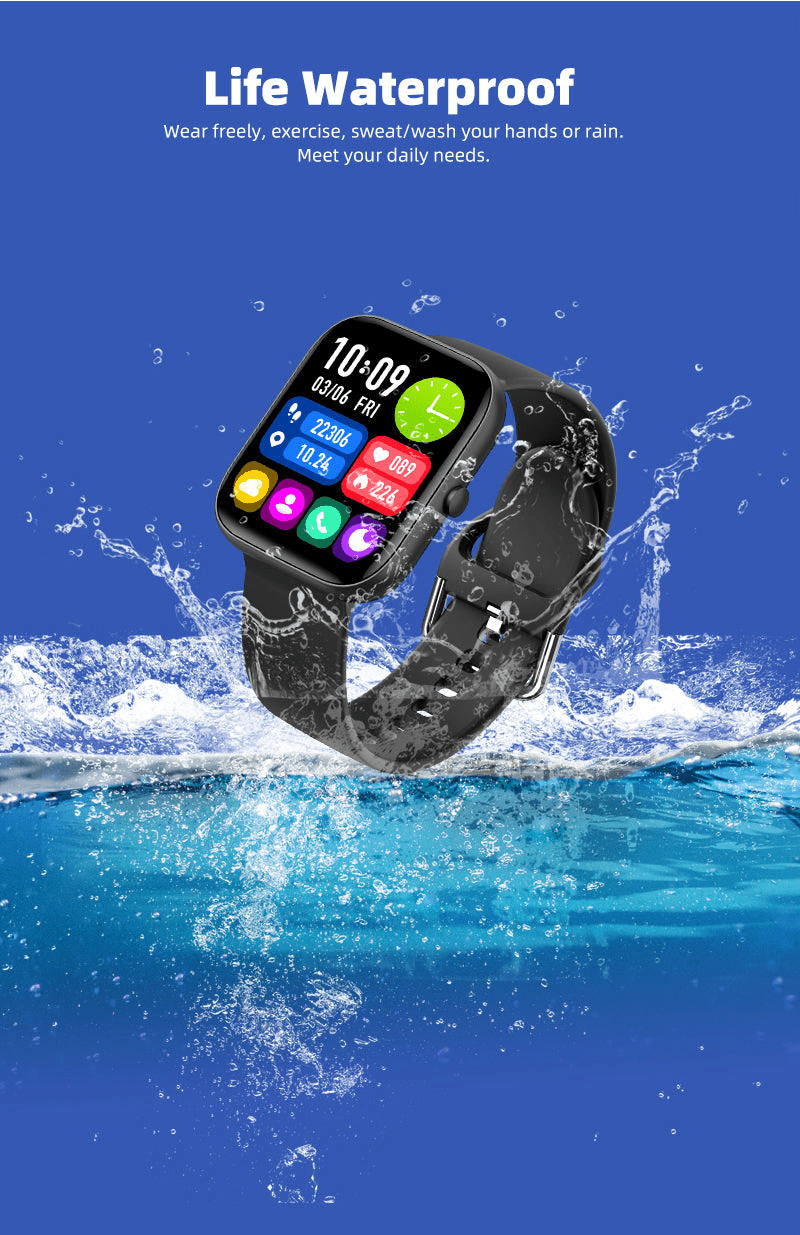 PRO FIT SOLO IP67 Waterproof Smartwatch, 1.69" OLED, Health & Fitness Tracker - GNS Beauty & Personal Care