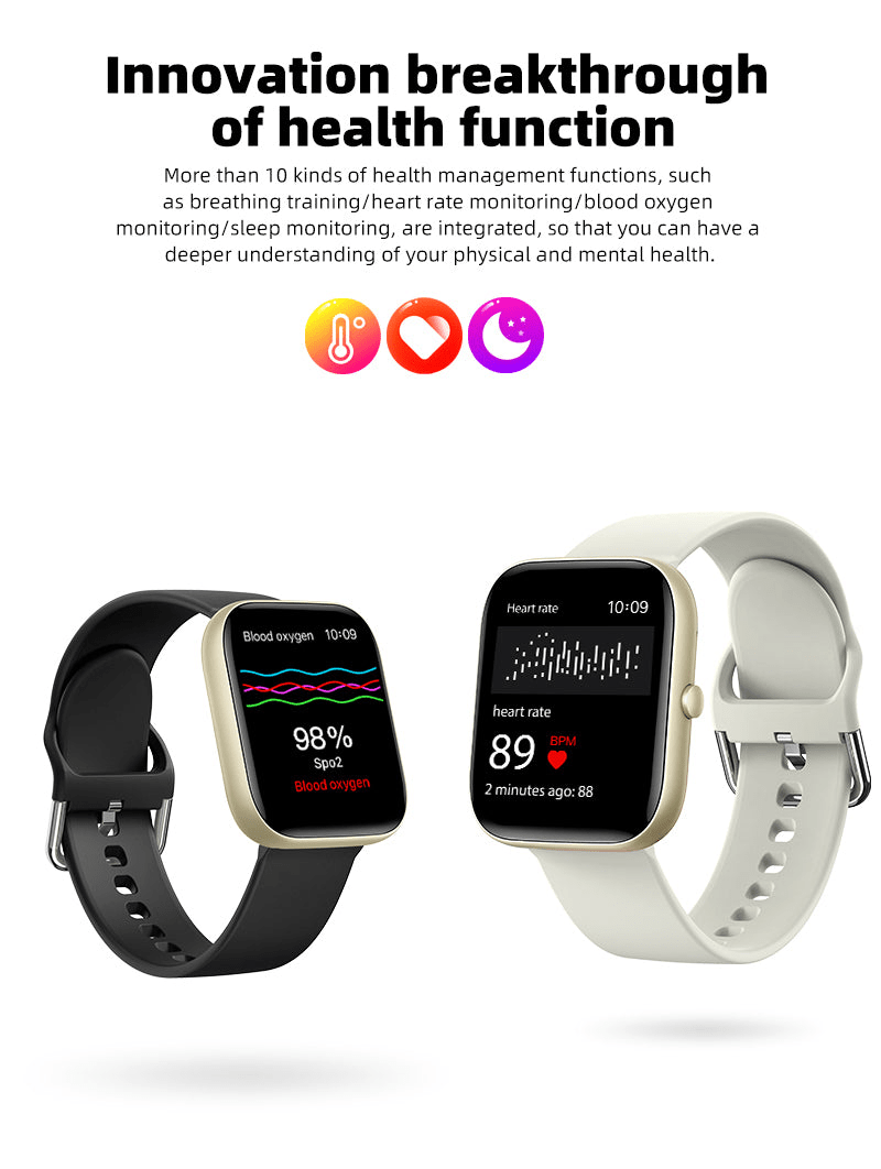 PRO FIT SOLO IP67 Waterproof Smartwatch, 1.69" OLED, Health & Fitness Tracker - GNS Beauty & Personal Care