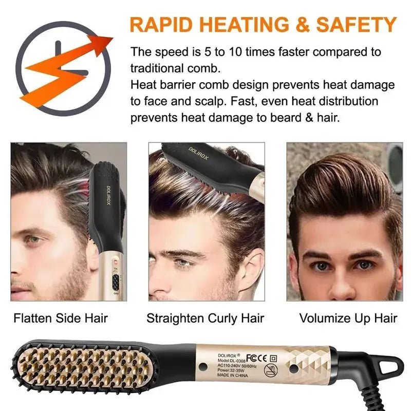 Professional Beard Straightener – Precision & Style for the Modern Gentleman - GNS Beauty & Personal Care