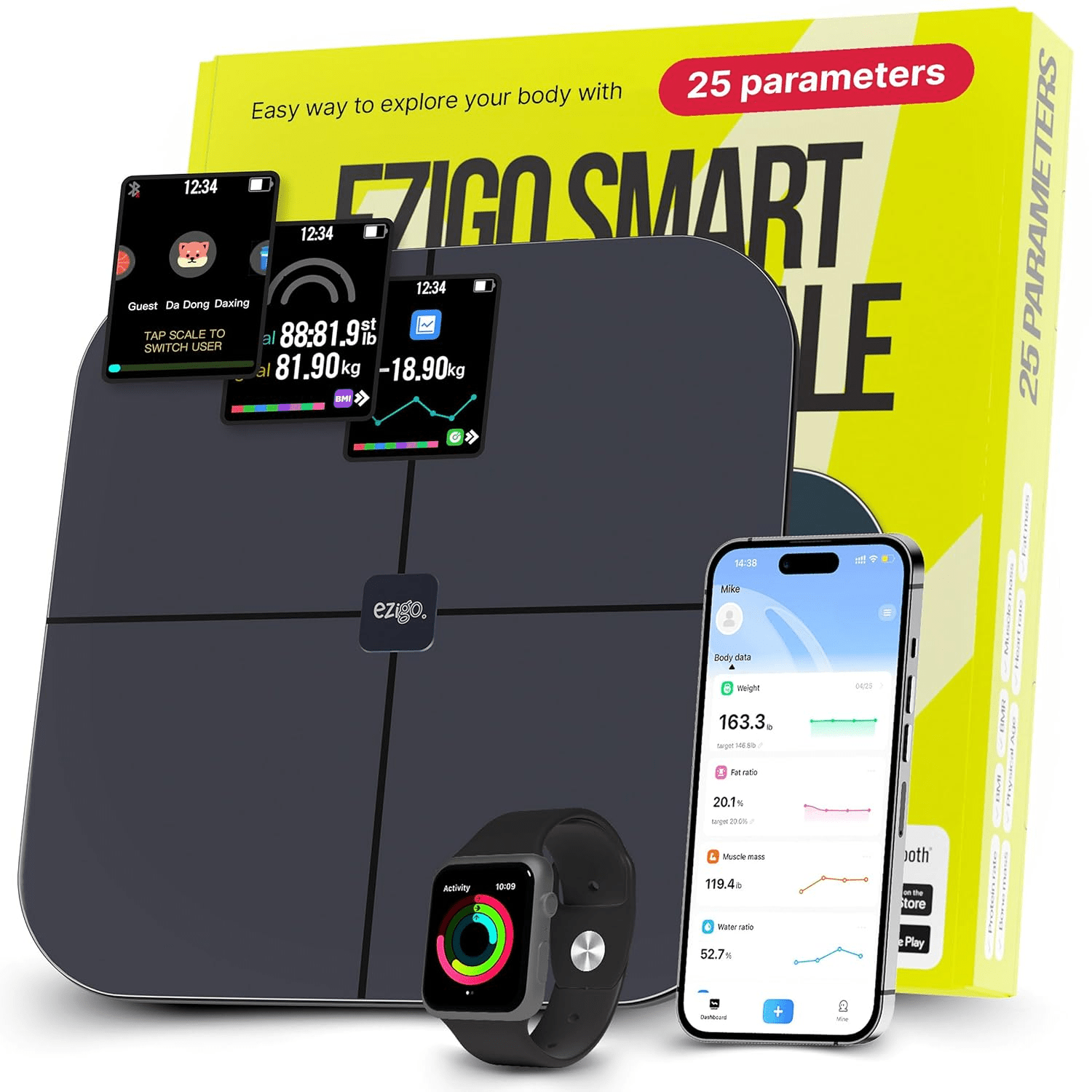 Professional Smart Scale with 25 Metrics – Dark Navy - GNS Beauty & Personal Care