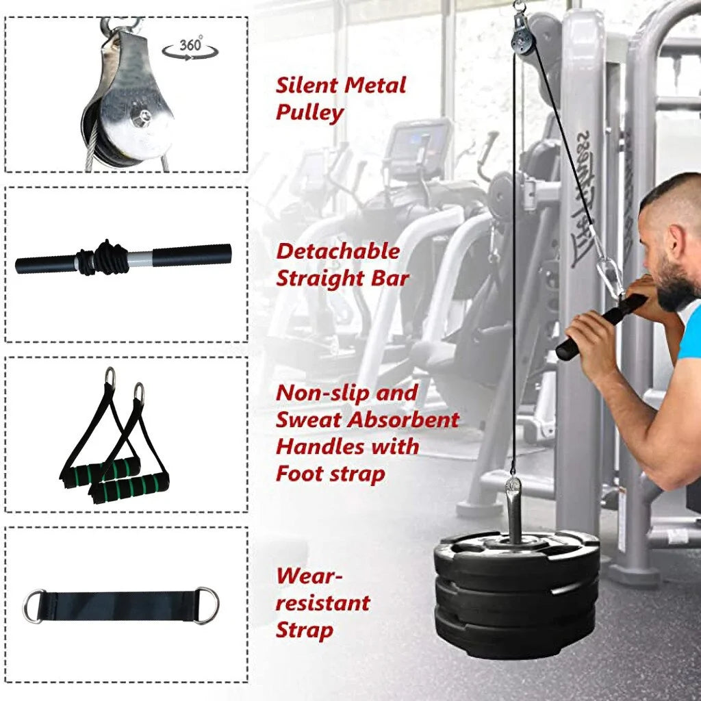 Versatile DIY Pulley Cable Gym Equipment