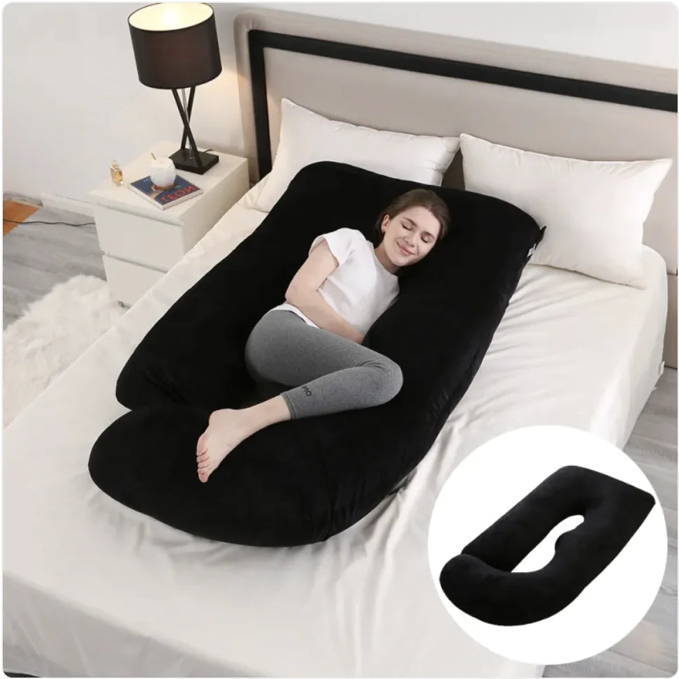 Ultimate J-Shaped Pregnancy Pillow for Comfort & Support