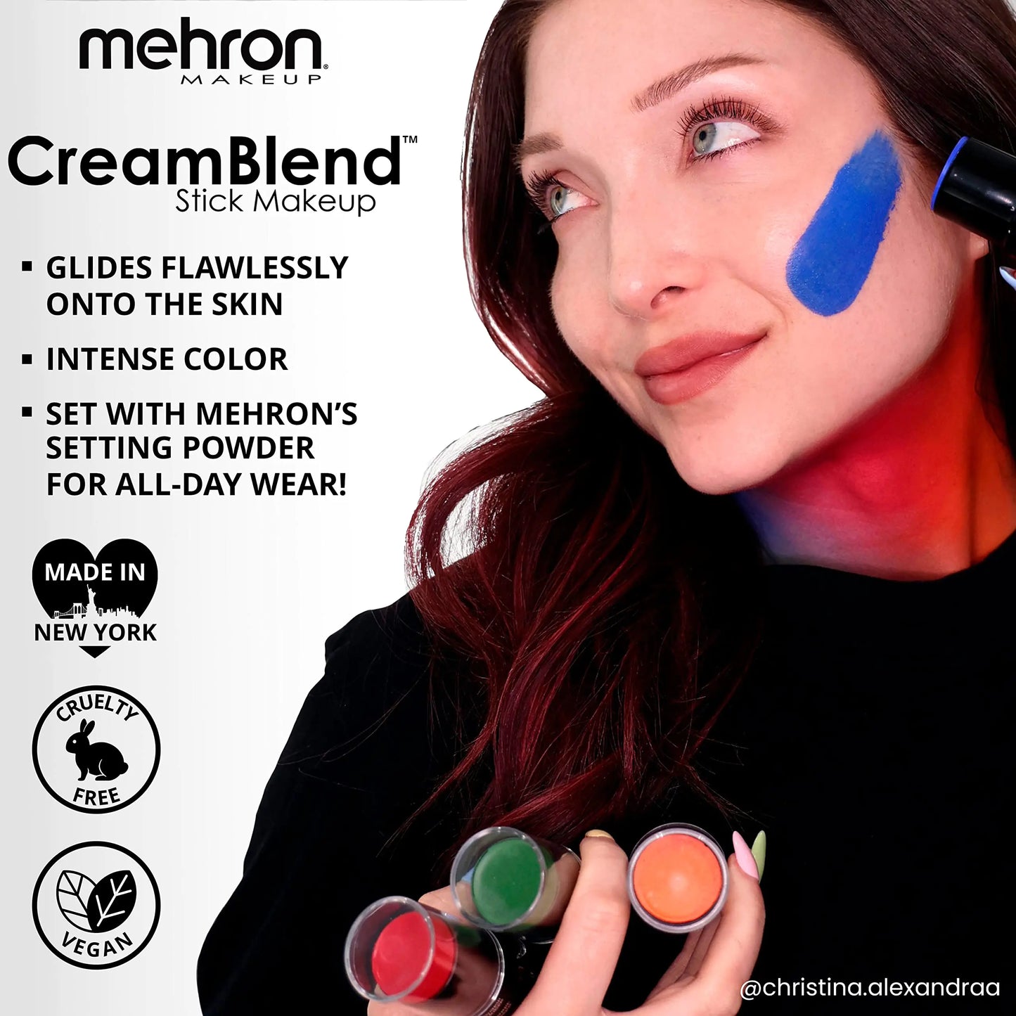 Mehron CreamBlend Stick | Pastel Pink Face Paint Stick for Face & Body Makeup, .75 oz