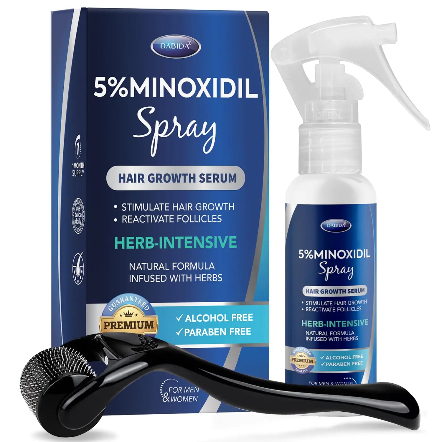 5% Minoxidil Hair & Beard Regrowth Spray - Extra Strength Topical Serum