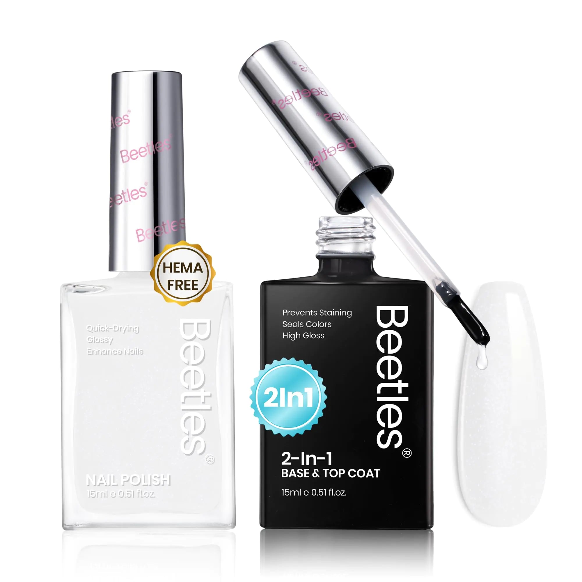 Beetles Milky White Nail Polish – Strengthening, Long-Lasting & Quick-Drying