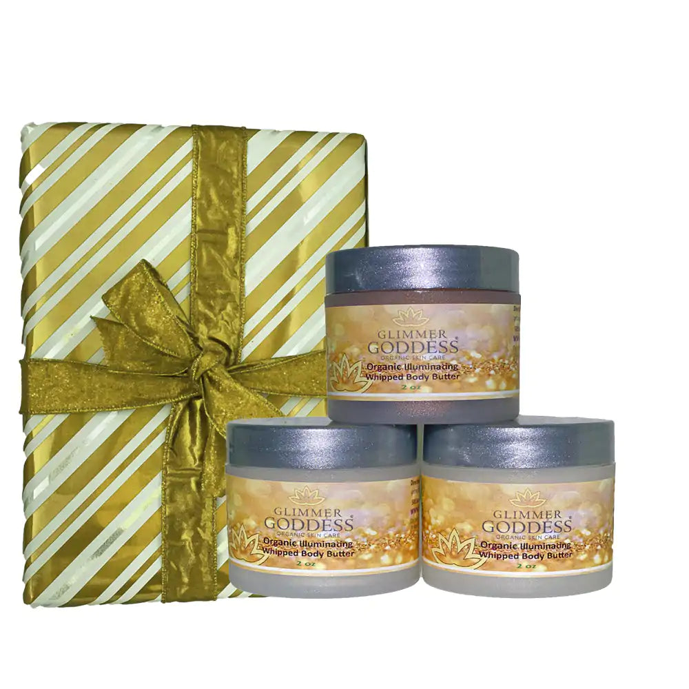 Organic Shimmering Whipped Body Butter Trio Set