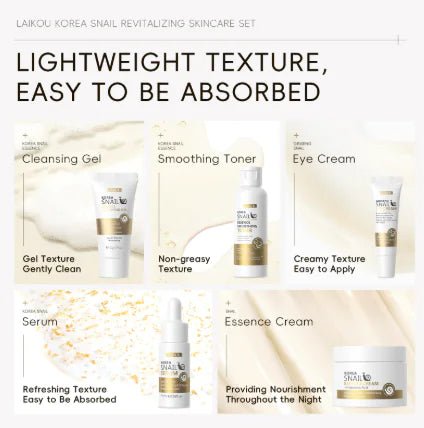 Radiant Skin Snail Skincare Set – Nourish, Repair &amp; Hydrate for a Healthy Glow - GNS Beauty & Personal Care