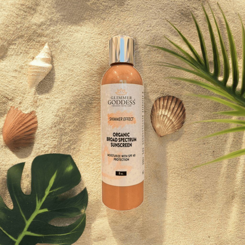 Reef - Safe Sunscreen SPF 40 - Glimmer Goddess Organic Shimmer Lotion - GNS Beauty & Personal Care