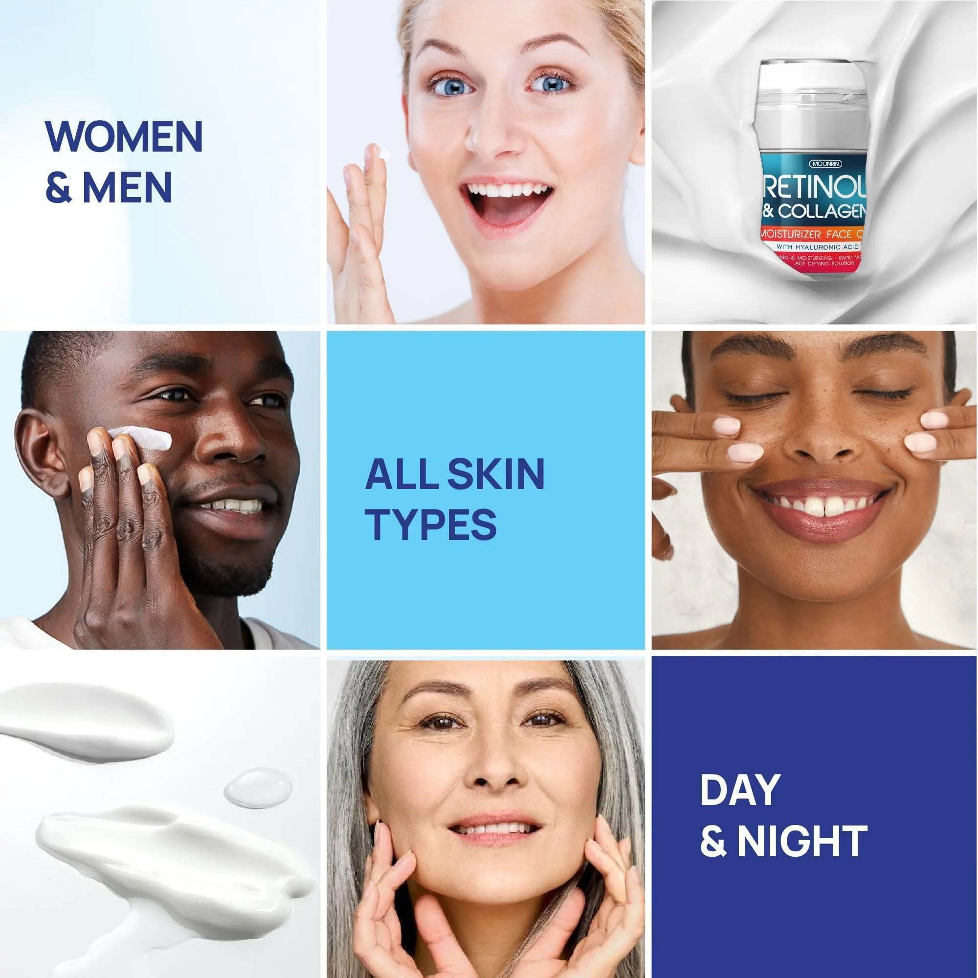 Retinol Cream for Face Collagen Retinol Moisturizer with Hyaluronic Acid 1.8 Oz - GNS Beauty & Personal Care