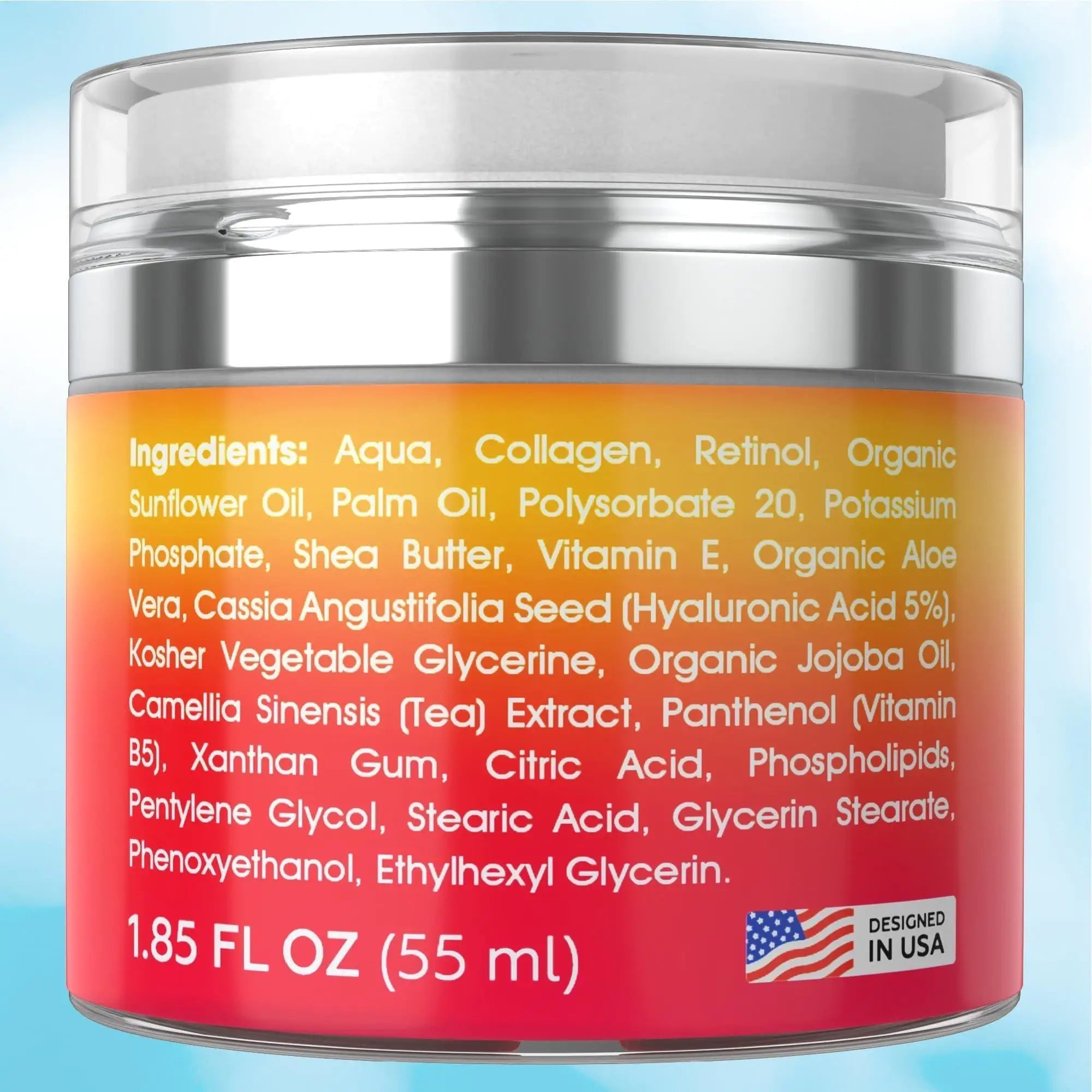 Retinol Cream for Face Collagen Retinol Moisturizer with Hyaluronic Acid 1.8 Oz - GNS Beauty & Personal Care