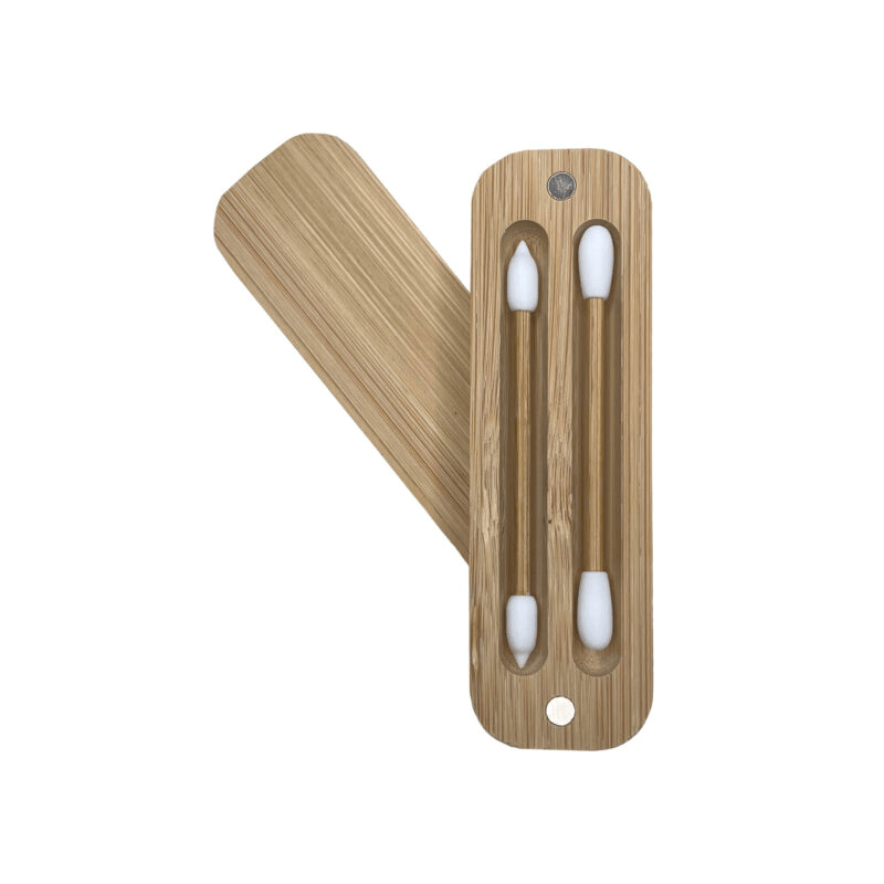 🌱 Reusable Makeup Swabs – Eco - Friendly Dual Tip with Bamboo Case - GNS Beauty & Personal Care