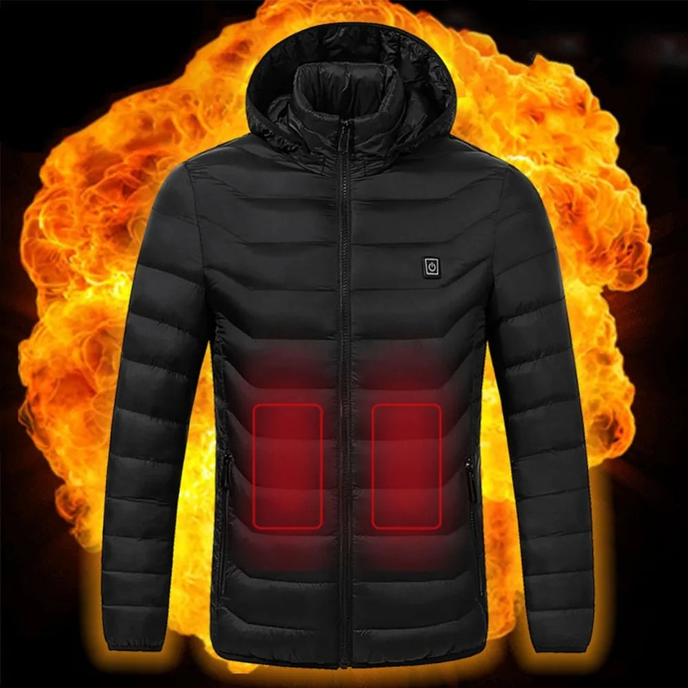 USB Heated Winter Jacket - Waterproof & Adjustable Heat