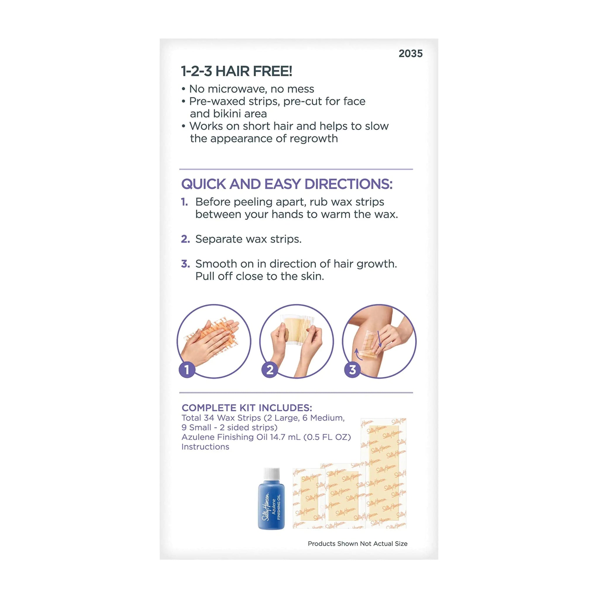 Sally Hansen Home Waxing Kit for Face and Body, 34 Strips - GNS Beauty & Personal Care
