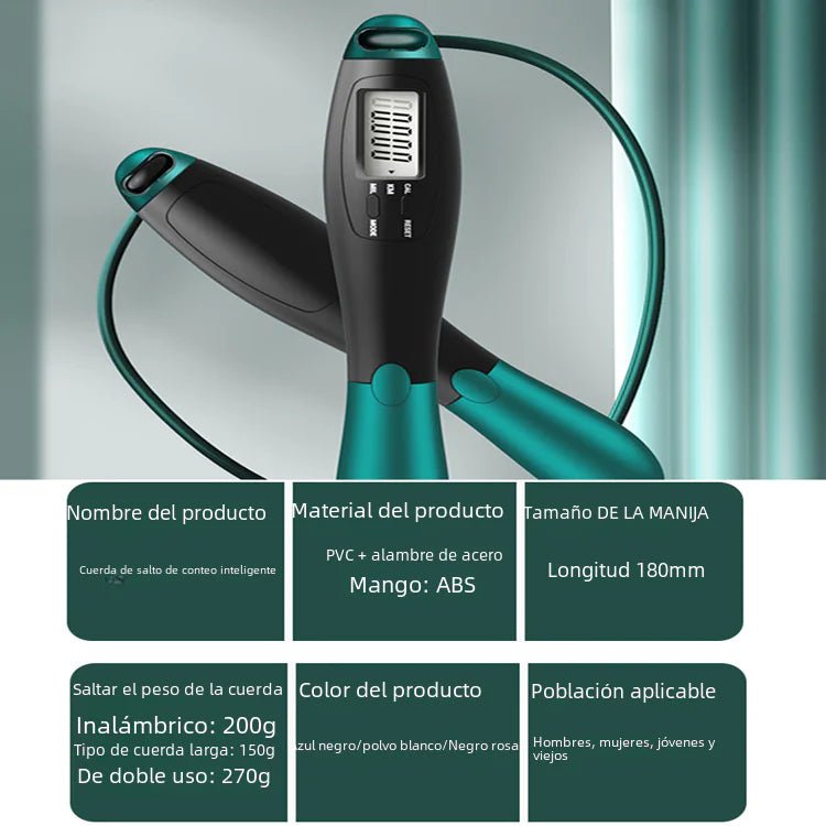 Smart Wireless Jump Rope with Weighted Ball & Counter - Electronic Fitness Rope - GNS Beauty & Personal Care