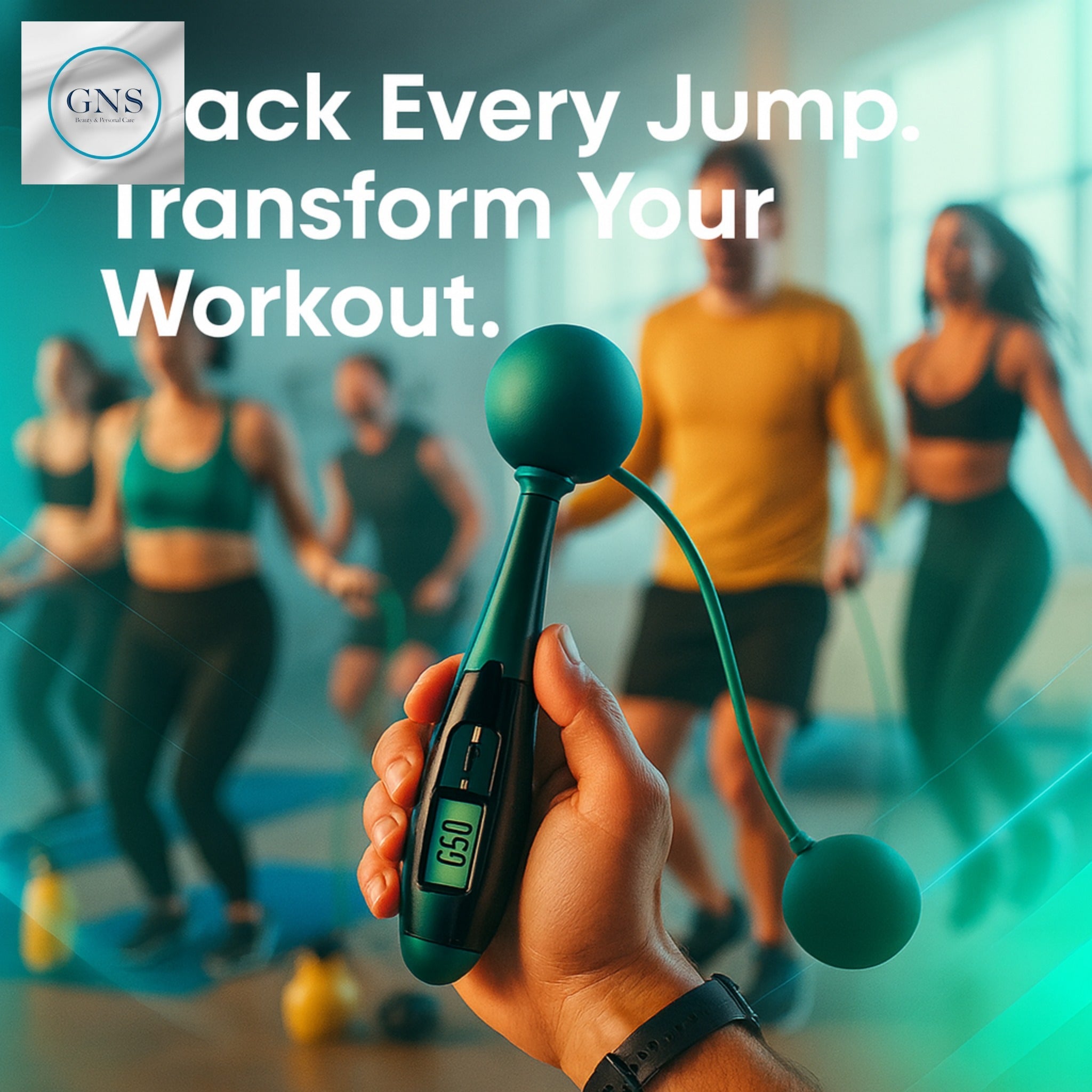 Smart Wireless Jump Rope with Weighted Ball & Counter - Electronic Fitness Rope - GNS Beauty & Personal Care