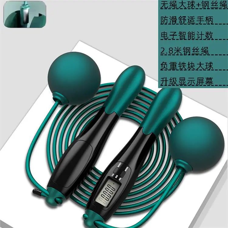 Smart Wireless Jump Rope with Weighted Ball & Counter - Electronic Fitness Rope - GNS Beauty & Personal Care