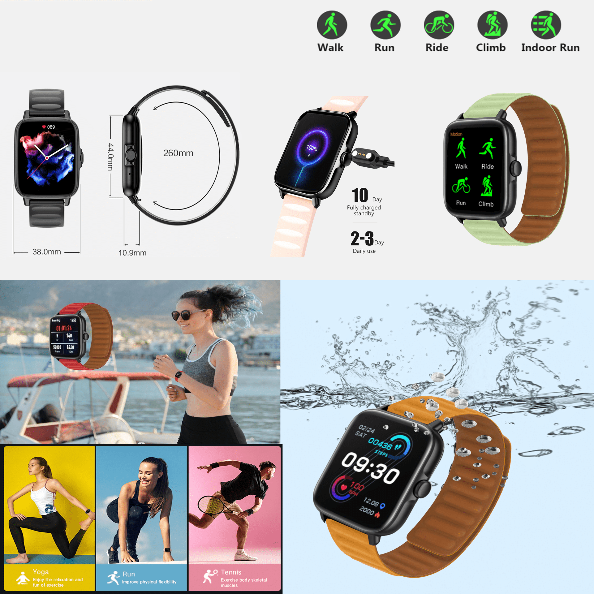 SmartPRO Smartwatch With Magnetic Belt And Activity Tracker - GNS Beauty & Personal Care