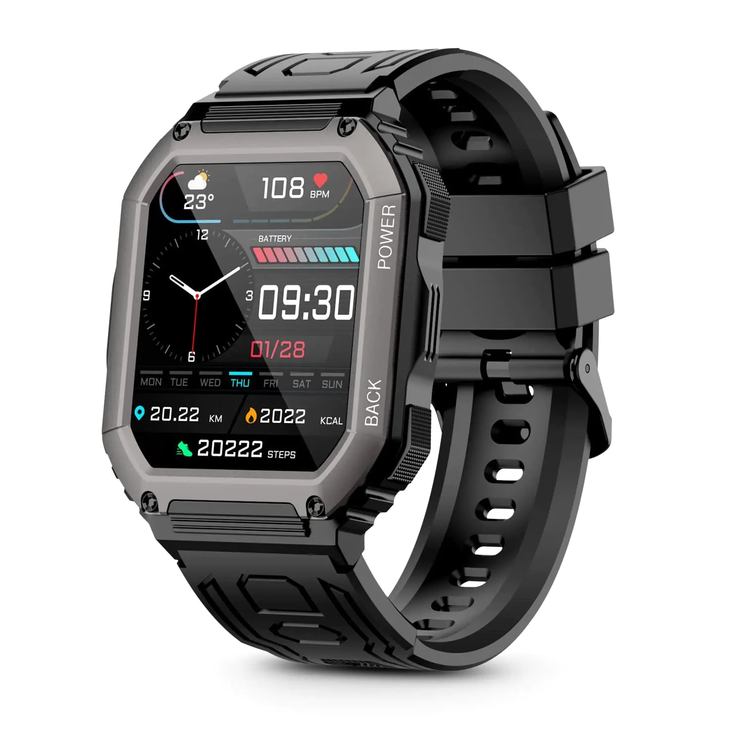 Smartwatch for Men – Tactical Bluetooth Calling & Fitness Tracking with 5ATM Waterproof Protection - GNS Beauty & Personal Care