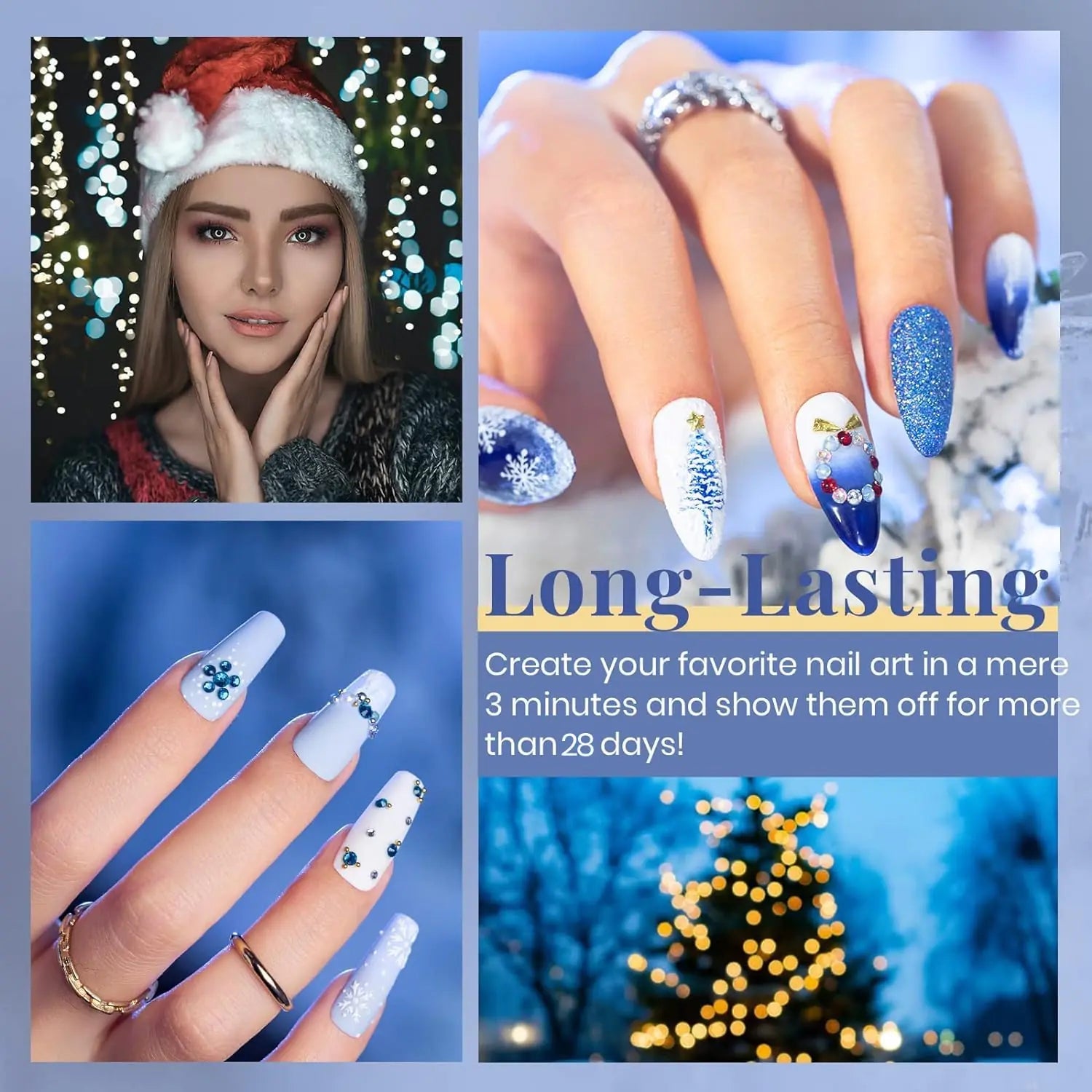 Sparkling Snow - Beetles Glitter Gel Nail Polish Kit - GNS Beauty & Personal Care