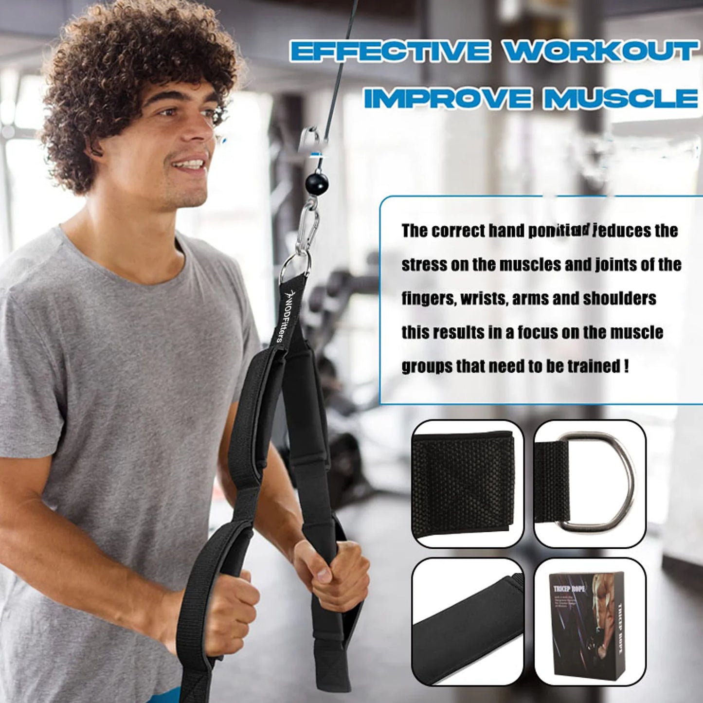 Dynamic Tricep Rope - Affordable Gym Accessory