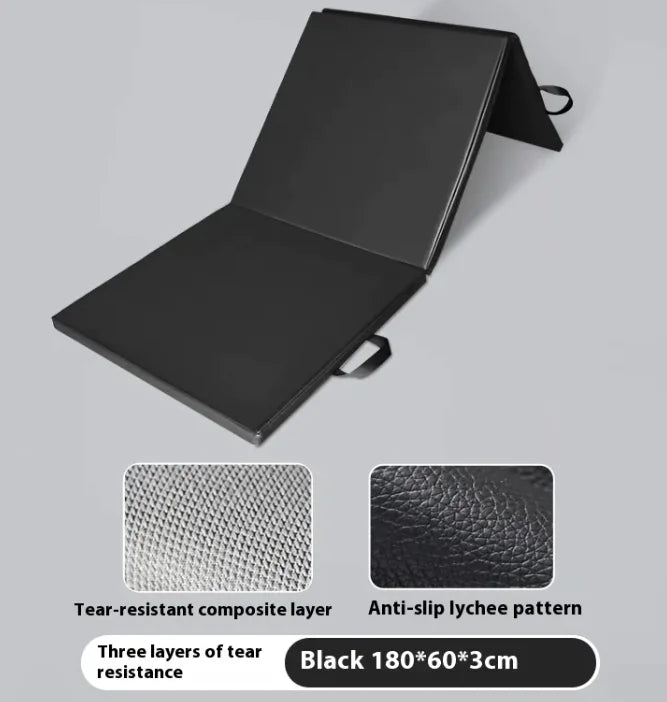 Three - Fold Non - Slip Home Fitness Workout Mat - Thick Yoga & Training Mat - GNS Beauty & Personal Care