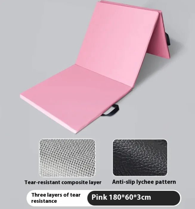 Three - Fold Non - Slip Home Fitness Workout Mat - Thick Yoga & Training Mat - GNS Beauty & Personal Care