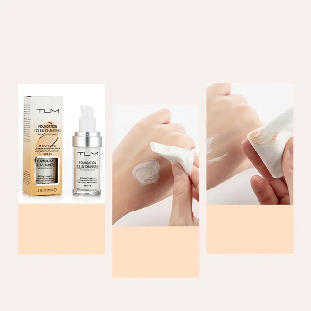 TLM Color Changing Foundation - Self - Adjusting Liquid Makeup with SPF 15 - GNS Beauty & Personal Care