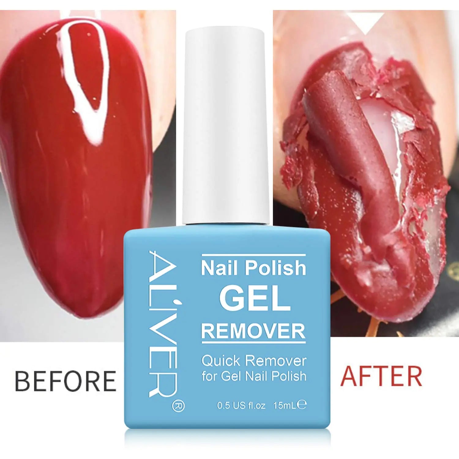 Tudiqe Gel Nail Polish Remover 3 - Pack, Soak - Off Gel Remover - Fast 2 - 5 Minute Formula, Professional Strength, 1.5 Oz (Blue) - GNS Beauty & Personal Care