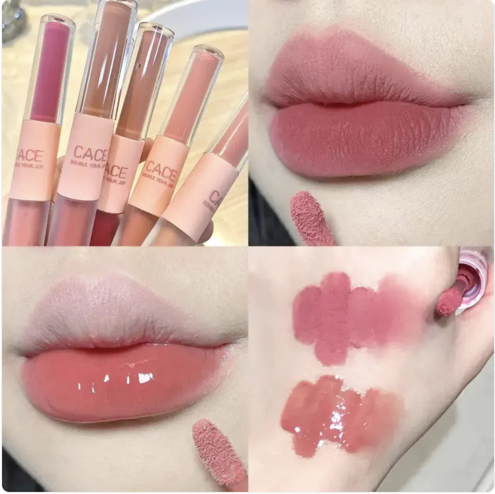 Dual-Ended Long-Lasting Moisturizing Lip Lacquer | 6 Gorgeous Shades