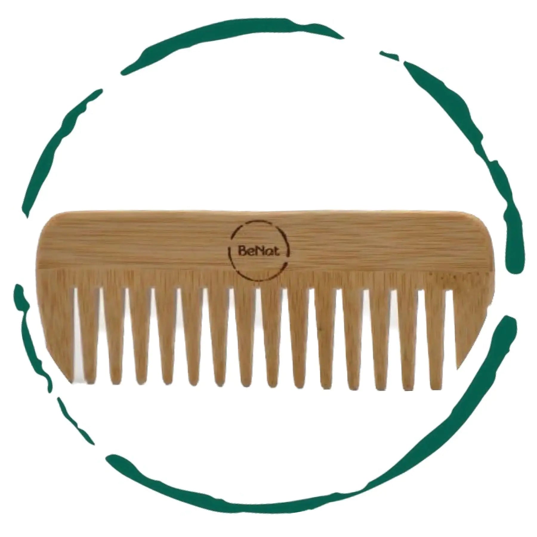 BeNat All-Natural Bamboo Hair Comb - Eco-Friendly & Anti-Static