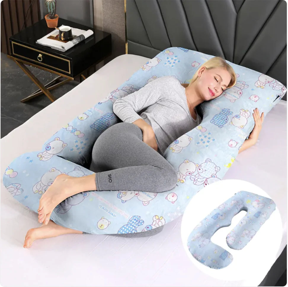 Ultimate J-Shaped Pregnancy Pillow for Comfort & Support