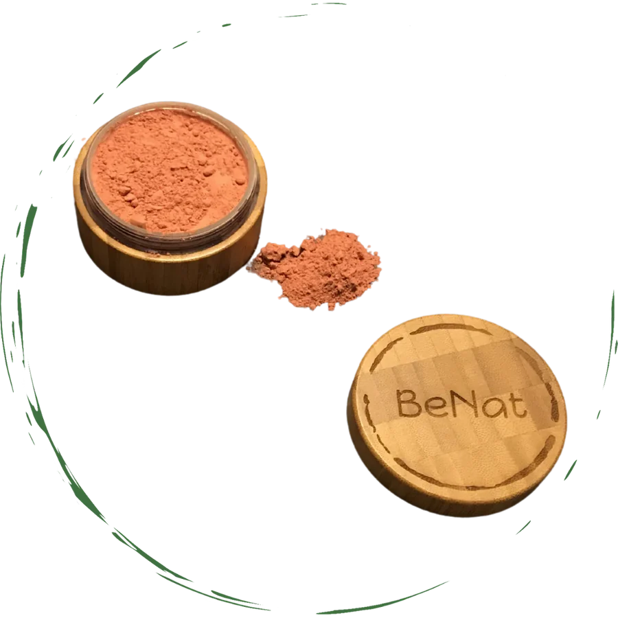 Natural Blush Powder in Refillable Bamboo Jar - Vegan & Eco-Friendly