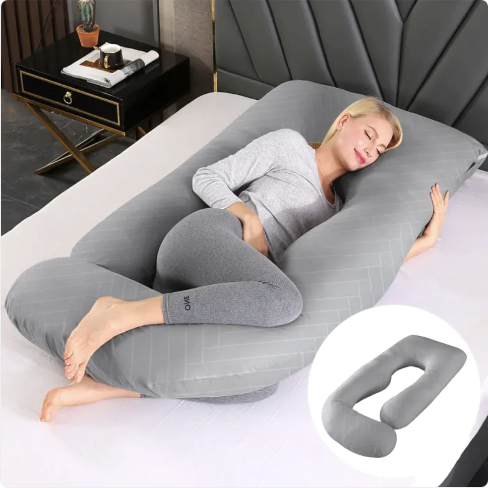 Ultimate J-Shaped Pregnancy Pillow for Comfort & Support